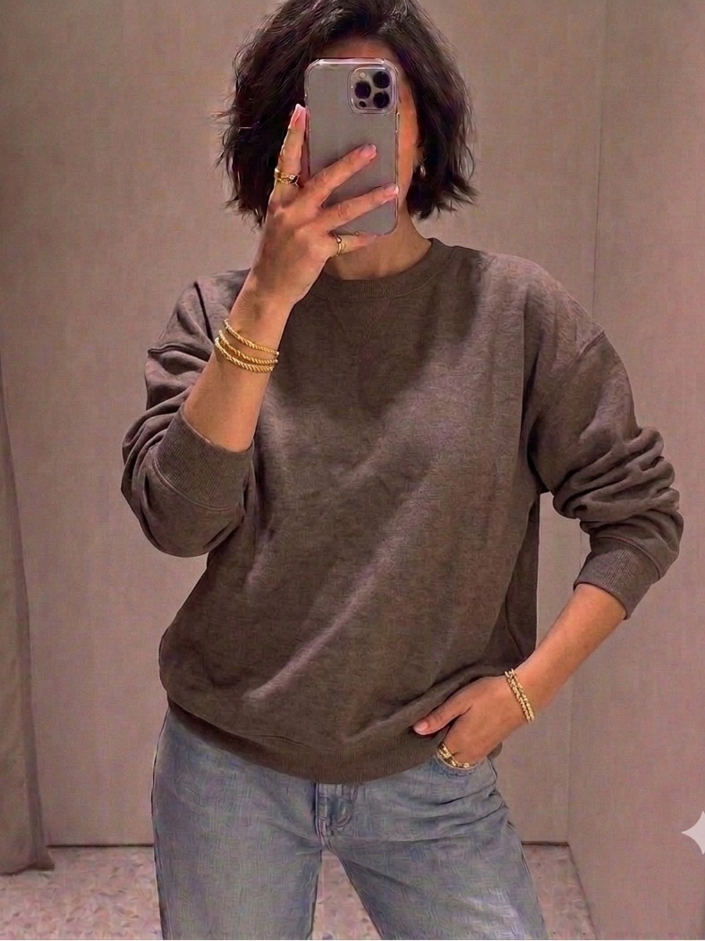 Crewneck Sweatshirt - Brown